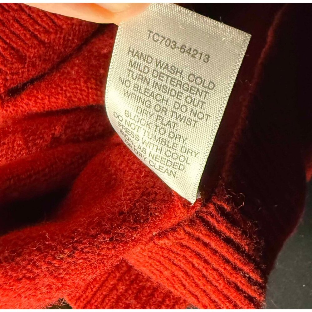 Pendleton Lambs Wool Buttoned Cardigan Womens L Red Sweater - Picture 5 of 8